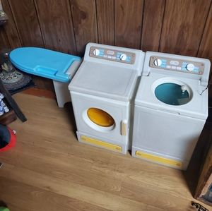 Vintage little tikes washer dryer and iron board combo RARE